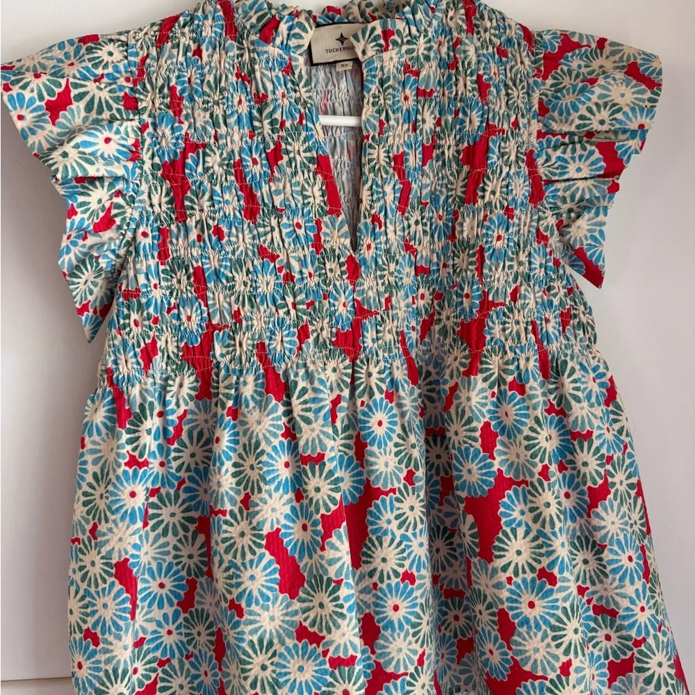 Tuckernuck Floral Top - Red and Turquoise - Picture 4 of 5